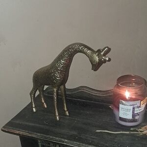 Brass Giraffe Accent Sculpture - Metallic Gold Home Accent
